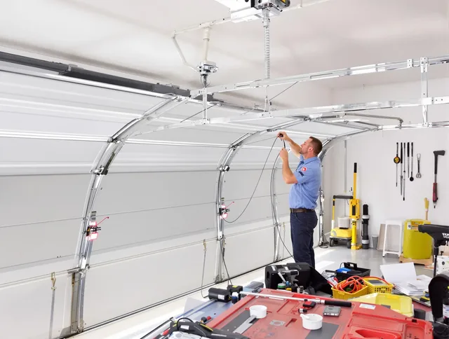Garage door cable repair service by Fullerton Garage Door Repair in Fullerton