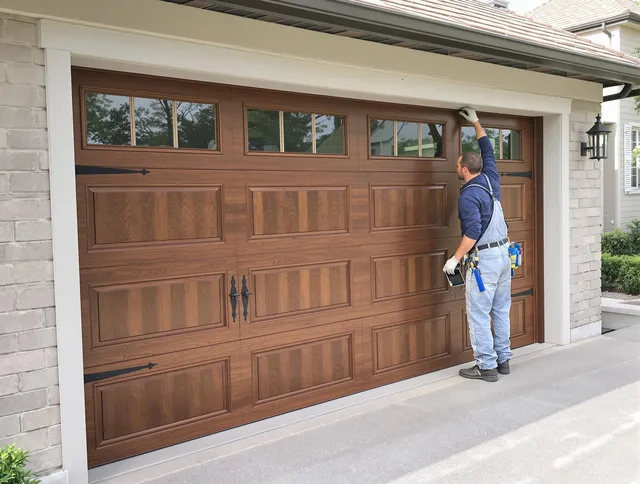 Custom garage door showcase by Fullerton Garage Door Repair in Fullerton