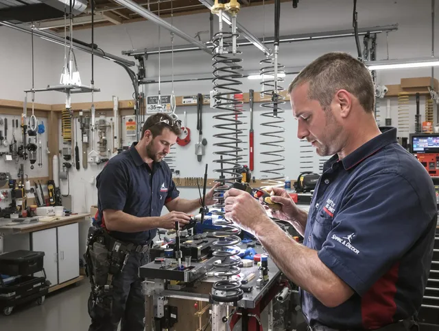 Garage door spring repair service by Fullerton Garage Door Repair in Fullerton